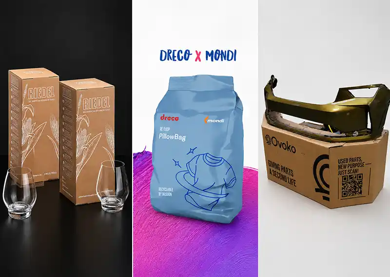 Packaging solutions developed by Mondi for premium retail, recycled-content detergent packaging and automotive eCommerce shipping
