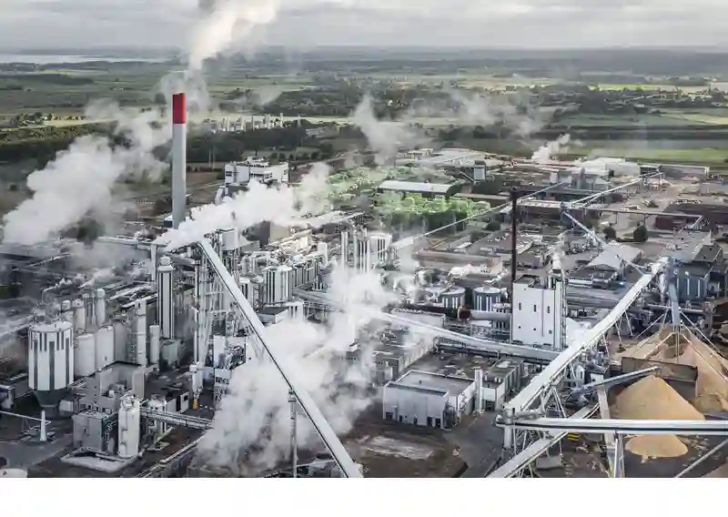 Södra Cell Värö pulp mill in Sweden producing pulp from softwood and oat hull fibres