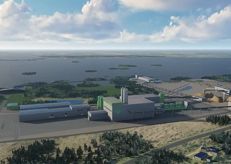 Kemijarvi Biorefinery by the Kemijoki river