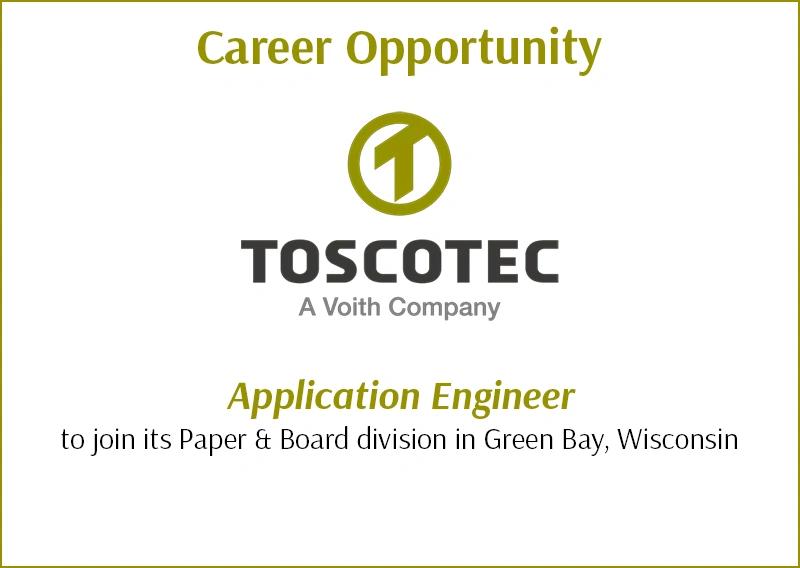 Toscotec Seeks Application Engineer for Green Bay Plant