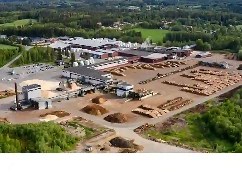 Aerial view of Metsä Fibre’s Renko sawmill in Finland