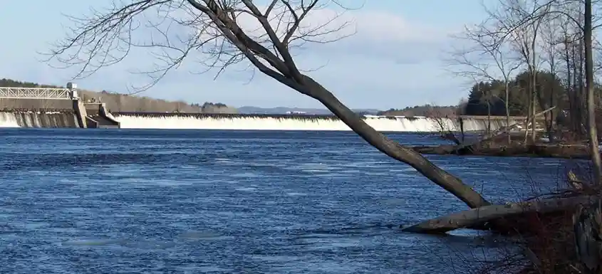 Shawmut Dam supports Sappi Somerset Mill’s water intake and discharge