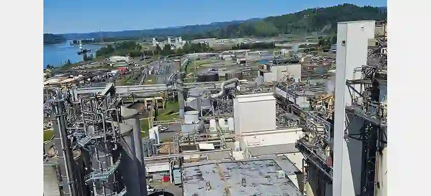 Nippon Dynawave Packaging pulp and paper mill in Longview, Washington