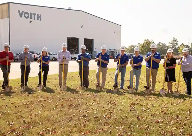 Voith has begun a multi-million-dollar expansion of its West Monroe, Louisiana roll service center